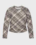Blurred Plaid Top