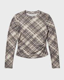 Blurred Plaid Top