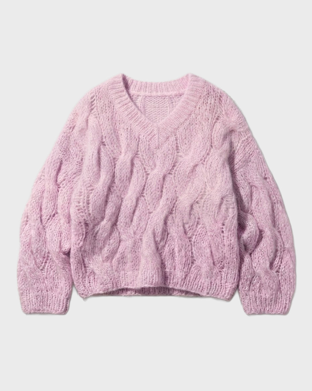 Halo Cable Mohair Sweater