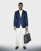 Blazer monopetto blu navy con revers a punta