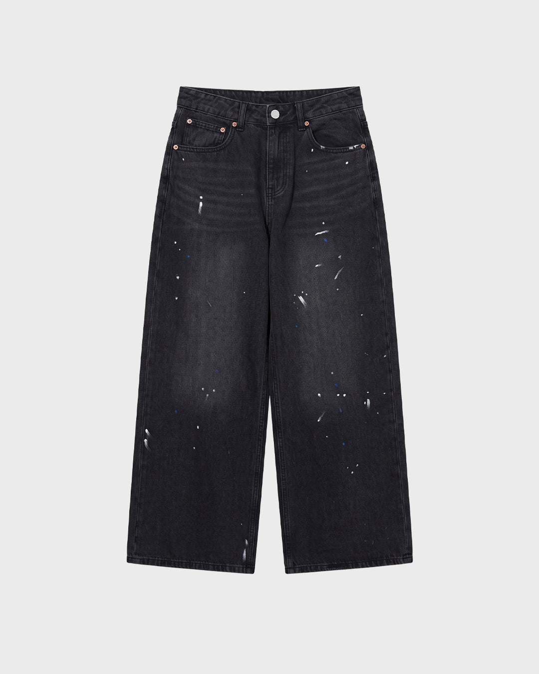 Noir Splatter Wide Jeans