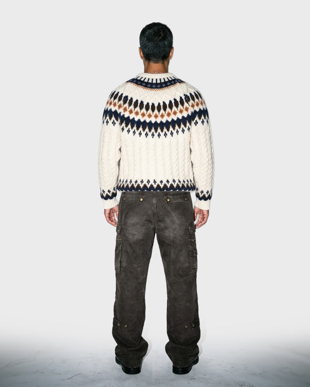 Aged Moleskin Cargo Trousers