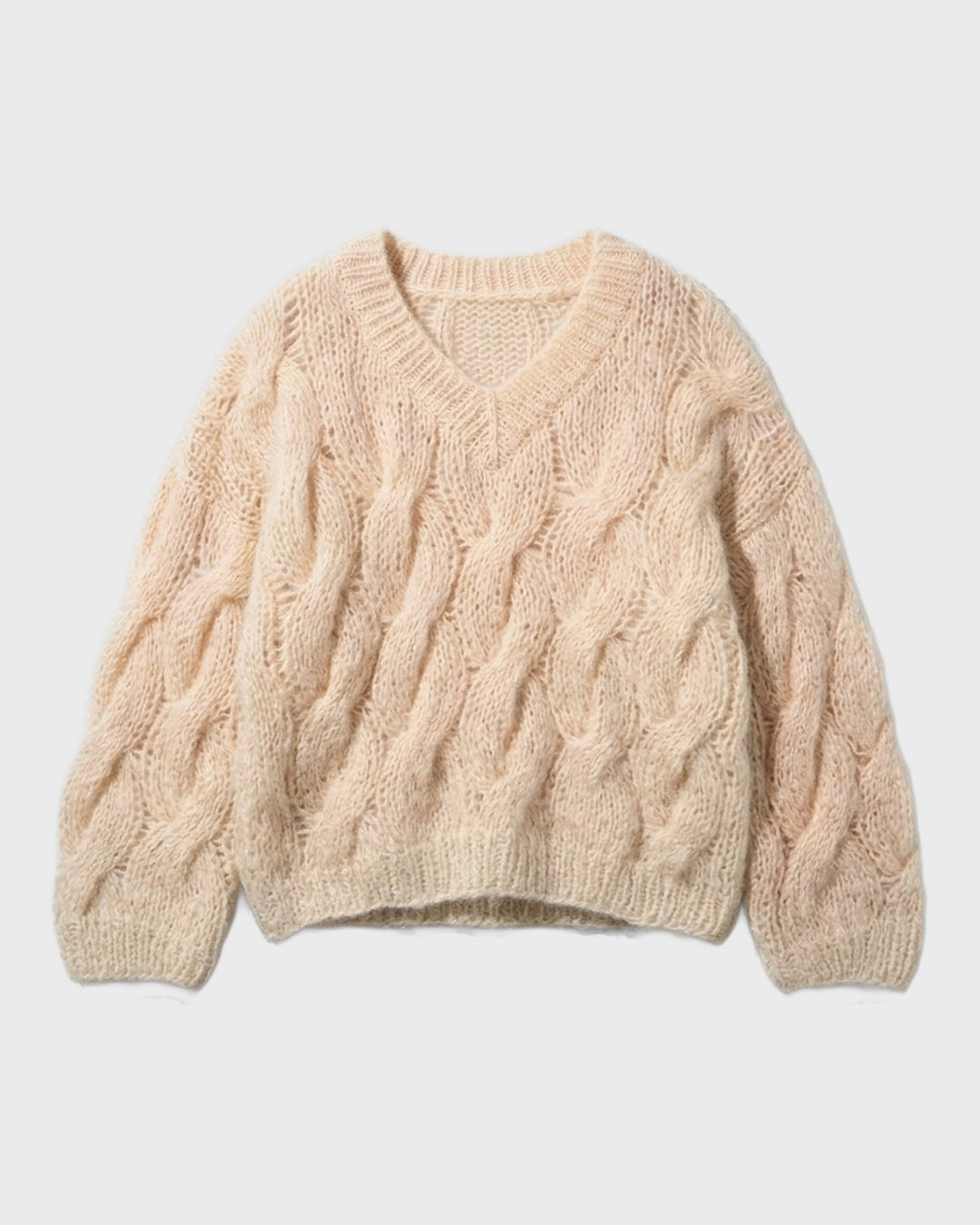 Halo Cable Mohair Sweater
