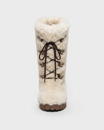 Toggle Lace Fur Boot