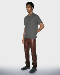 Lace Up Linen T-Shirt
