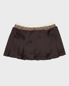 Satin Box Pleat Skirt