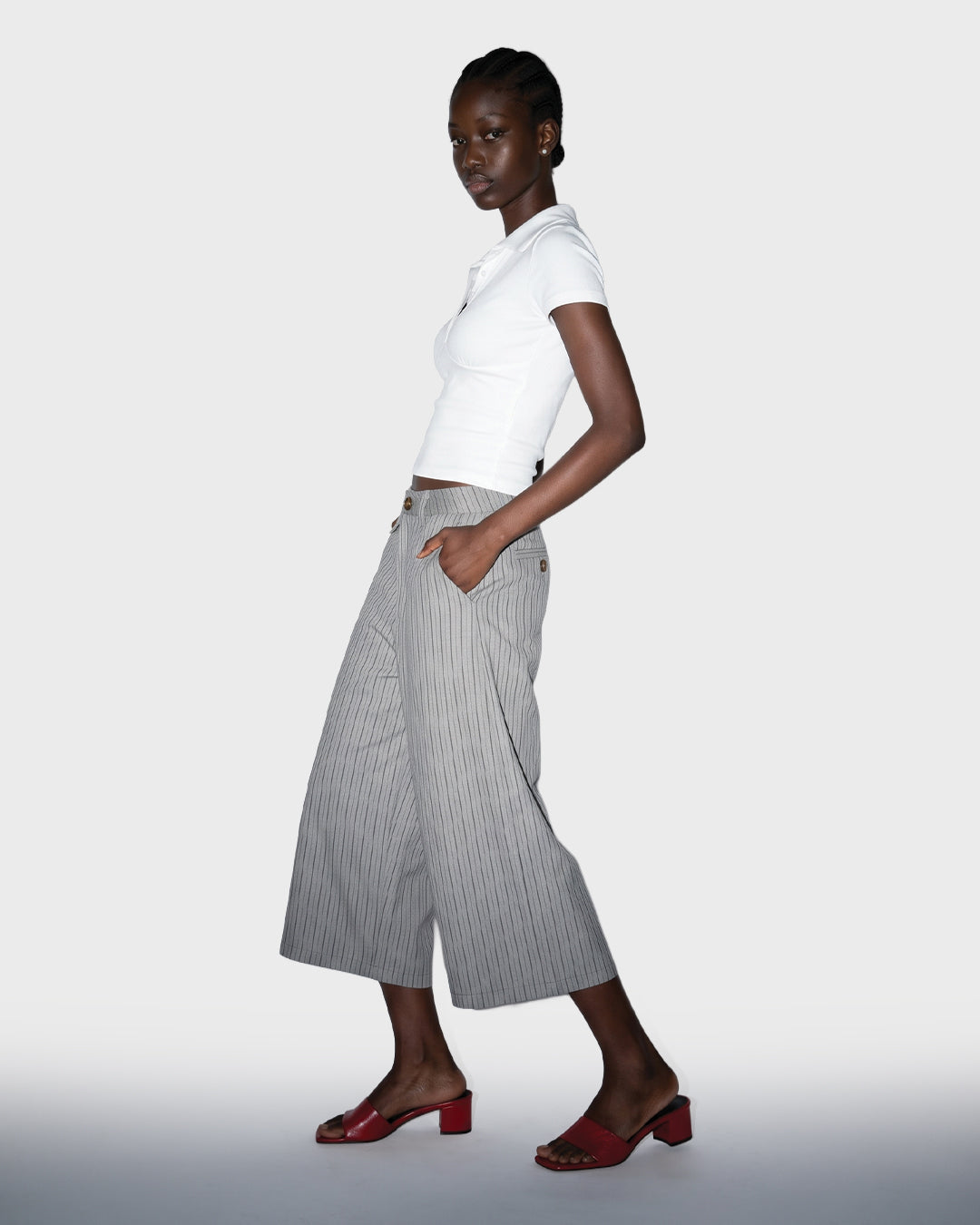 Quarter Pinstripe Shorts