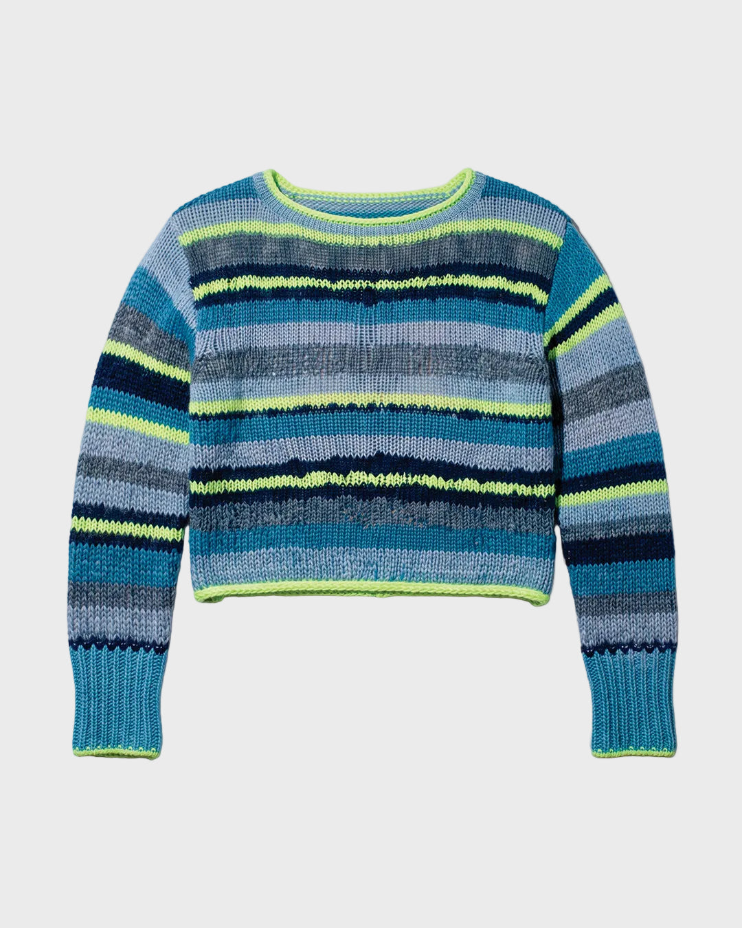 Wool Cropped Stripe Knit