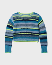 Wool Cropped Stripe Knit