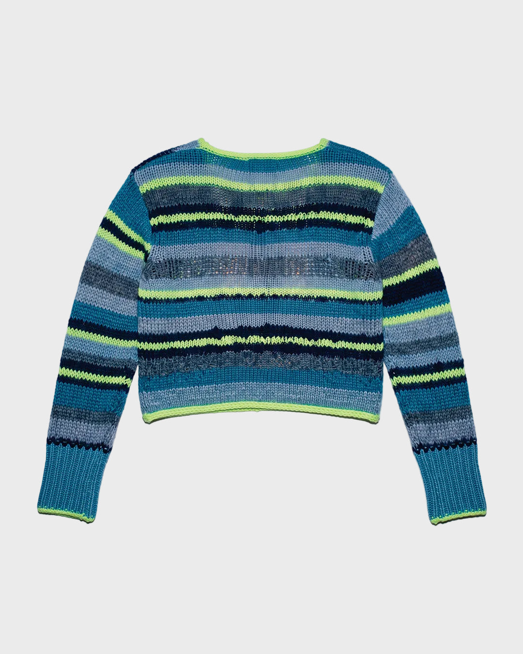 Wool Cropped Stripe Knit