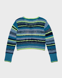 Wool Cropped Stripe Knit