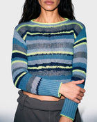 Wool Cropped Stripe Knit