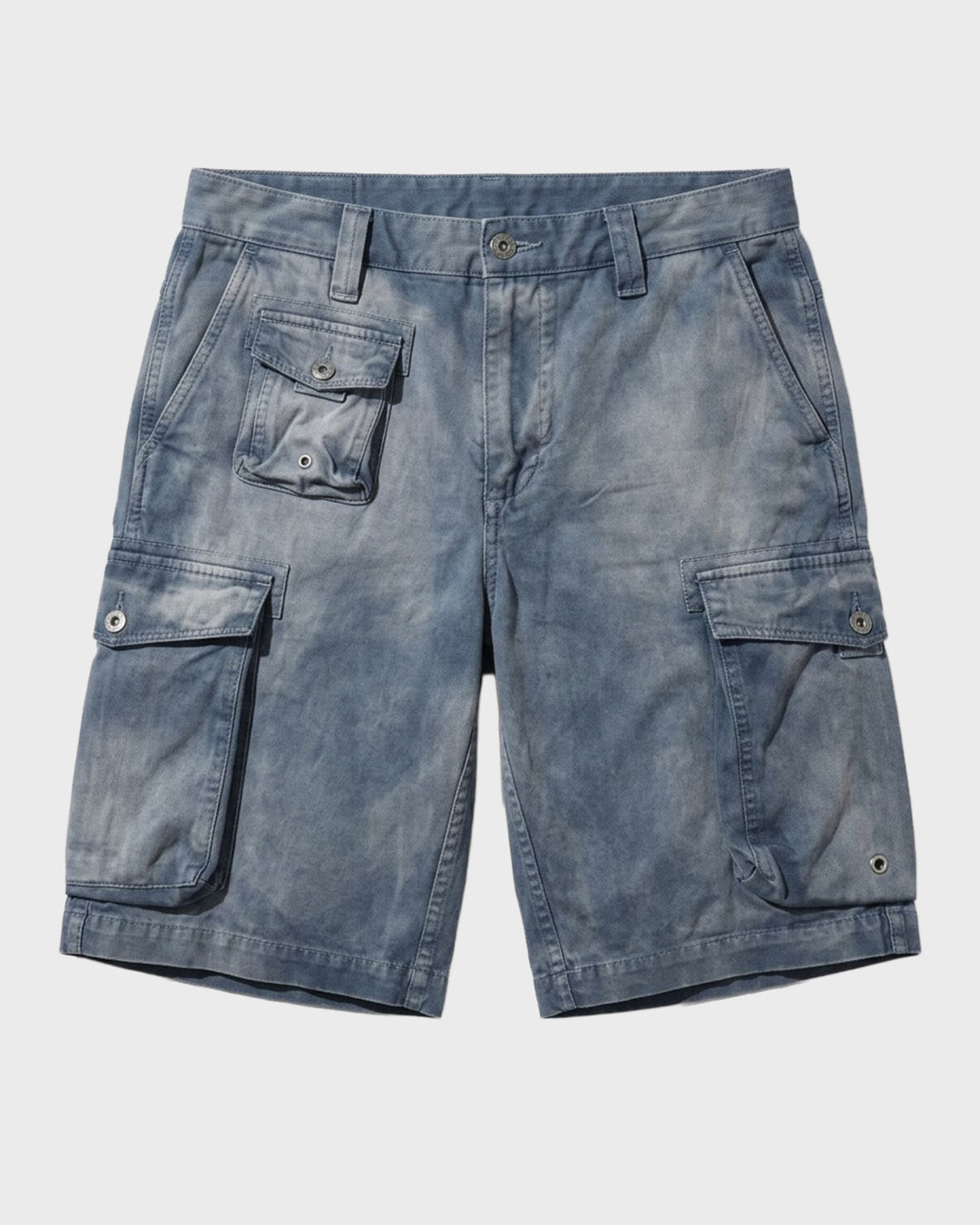 Shorts di jeans effetto candeggiato con bandana