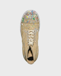 Splatter Suede Cap Toe Boot