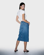Split Wash Denim Skirt