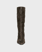 Distressed Slouch Buckle Boot