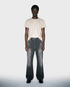 Jeans svasati color carbone sbiadito