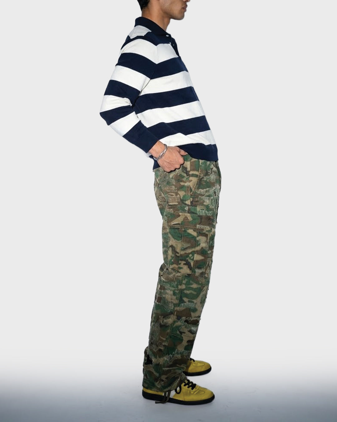 Boro Stitch Camouflage Pant