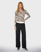 Blurred Plaid Top