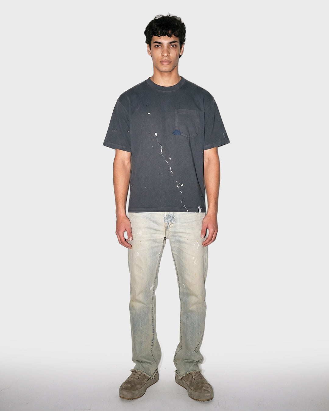 T-shirt con taschino Shibori