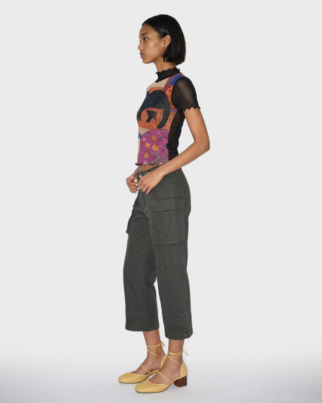 Scallop Sheer Cat Tee