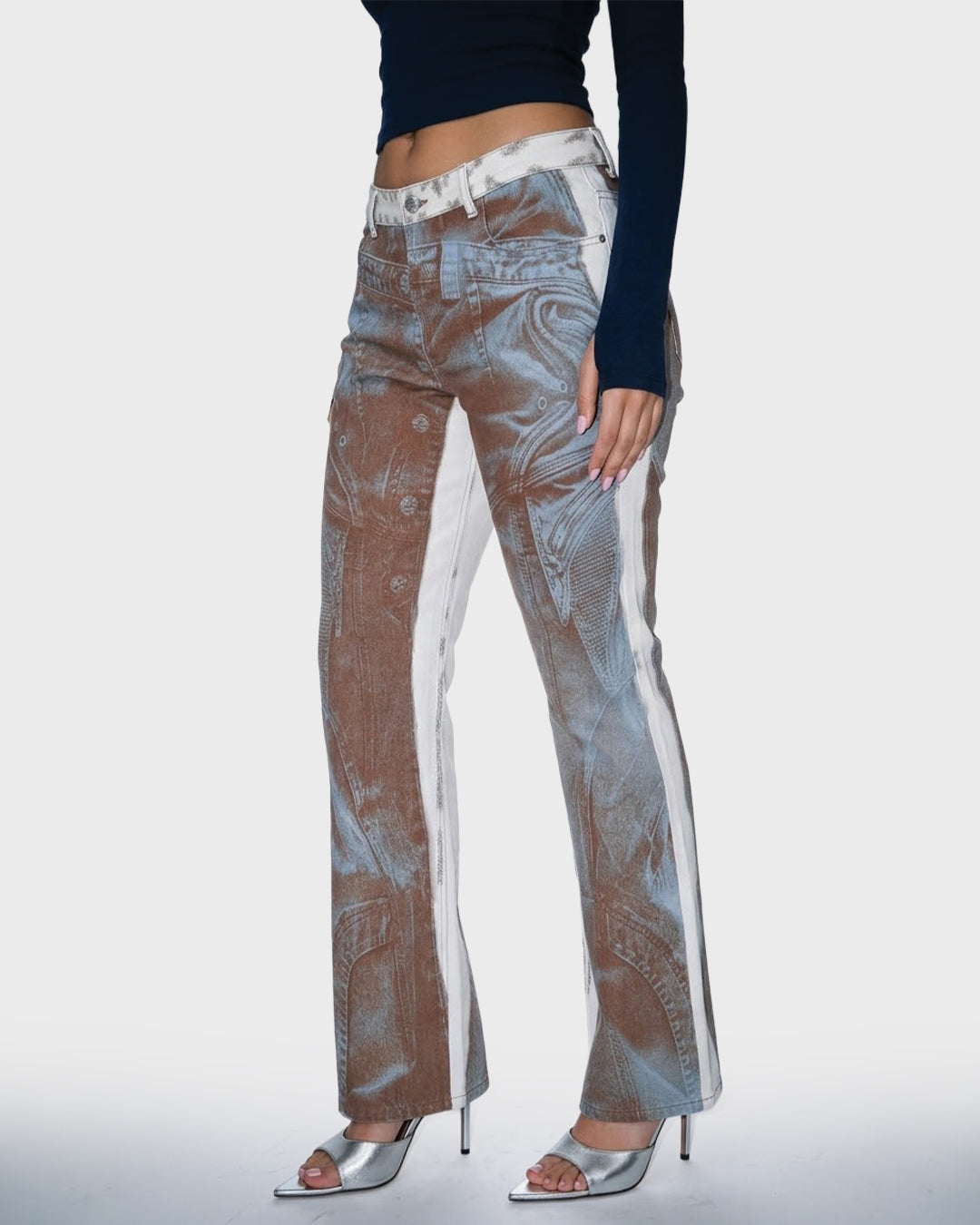 Overprint Flare Jeans