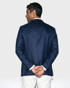 Blazer monopetto blu navy con revers a punta