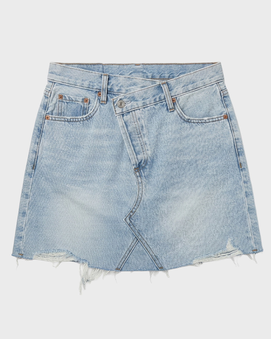 Offset Denim Skirt