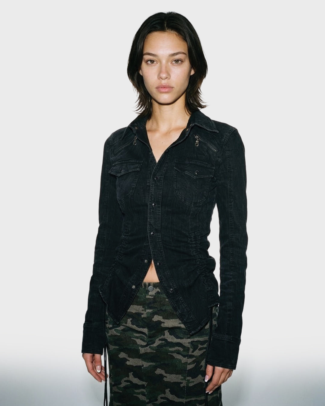Contour Denim Blouse