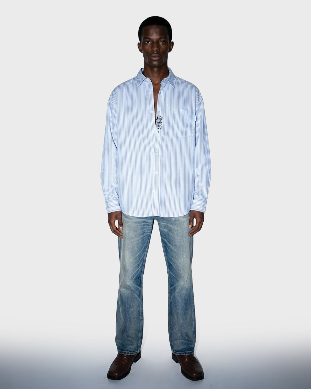 Ice Wash Bootcut Jeans