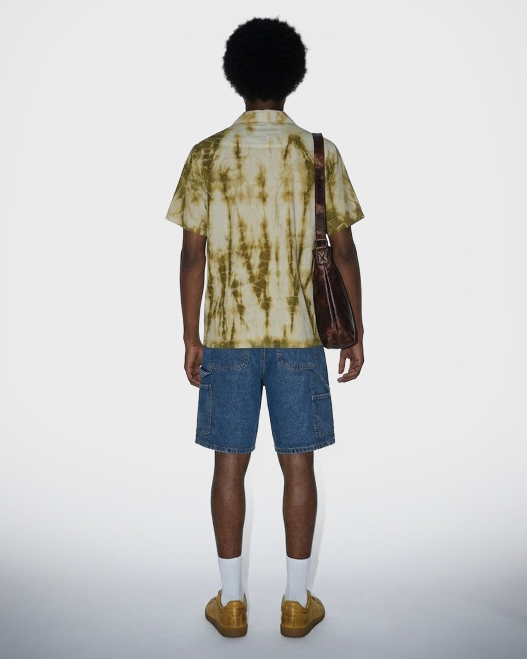 Shorts di jeans effetto candeggiato con bandana
