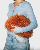 Curly Fur Crossbody Clutch