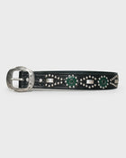 Rosette Leather Stud Belt