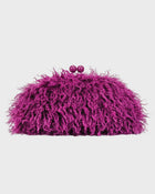 Curly Fur Crossbody Clutch