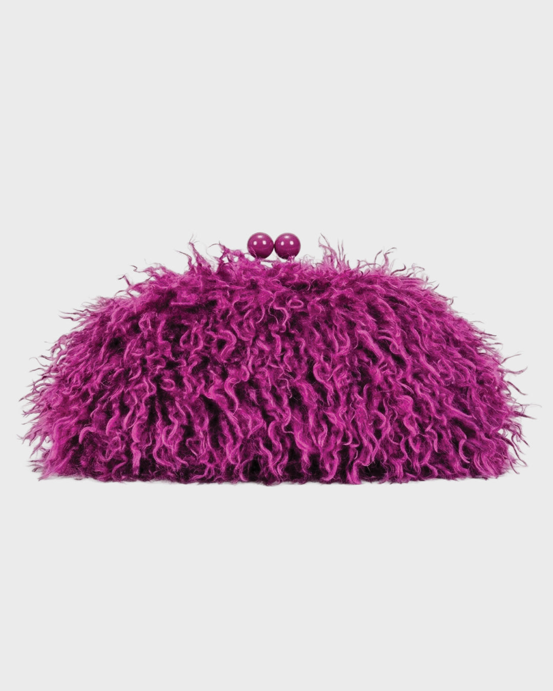 Curly Fur Crossbody Clutch