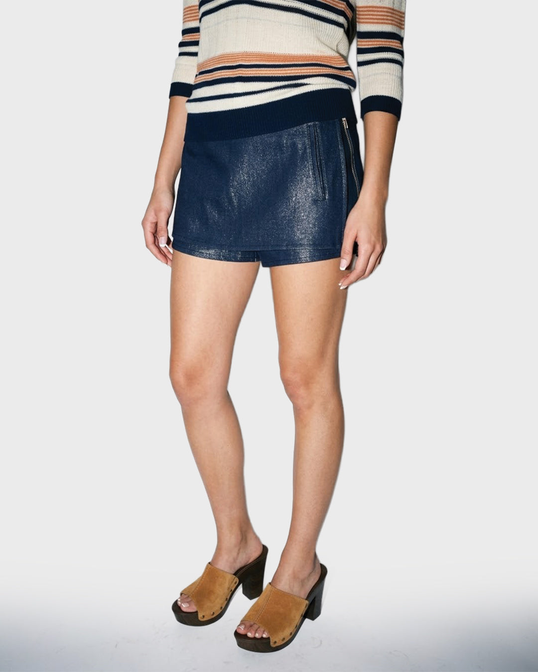 Indigo Shimmer Mini Skort
