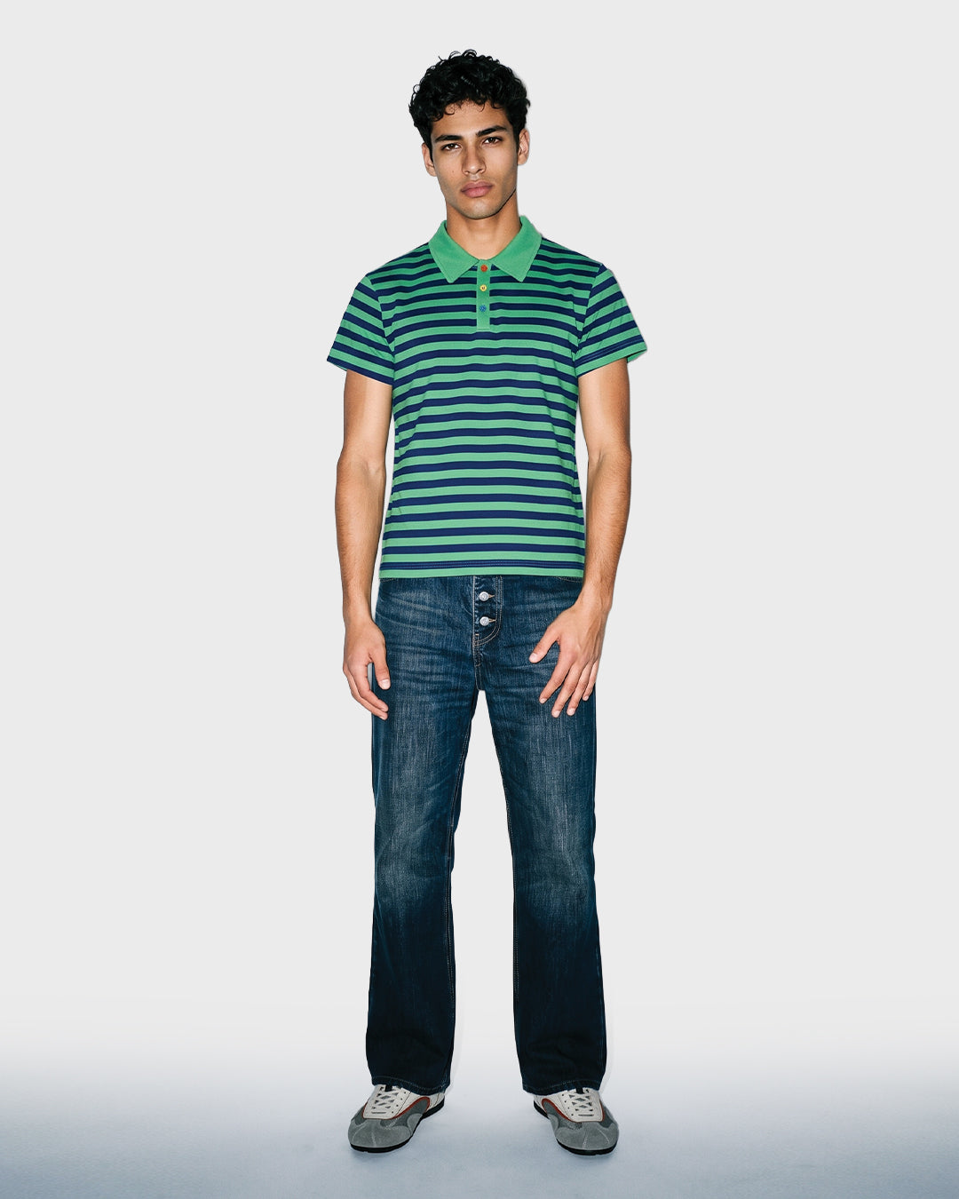 Camicia da campo in morbido indaco