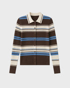 Mocha Stripe Knit Cardigan