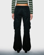 Print Tie Flare Cargo Pants