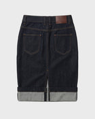 Cuffed Denim Pencil Skirt