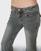 Smoke Wash Low-Rise Jean