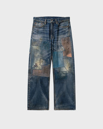 Running Stitch Patchwork Jeans