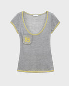 Contrast Trim Knit Tee