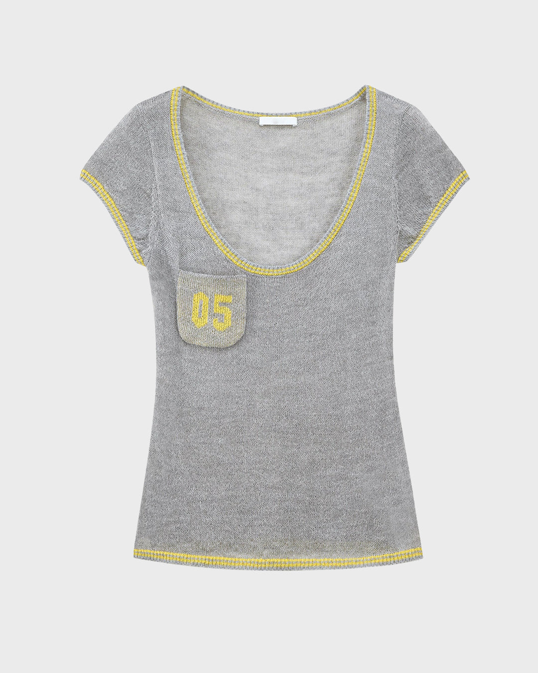 Contrast Trim Knit Tee