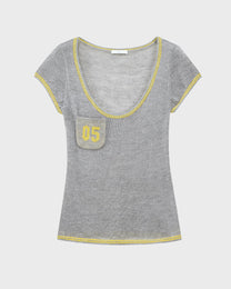 Contrast Trim Knit Tee