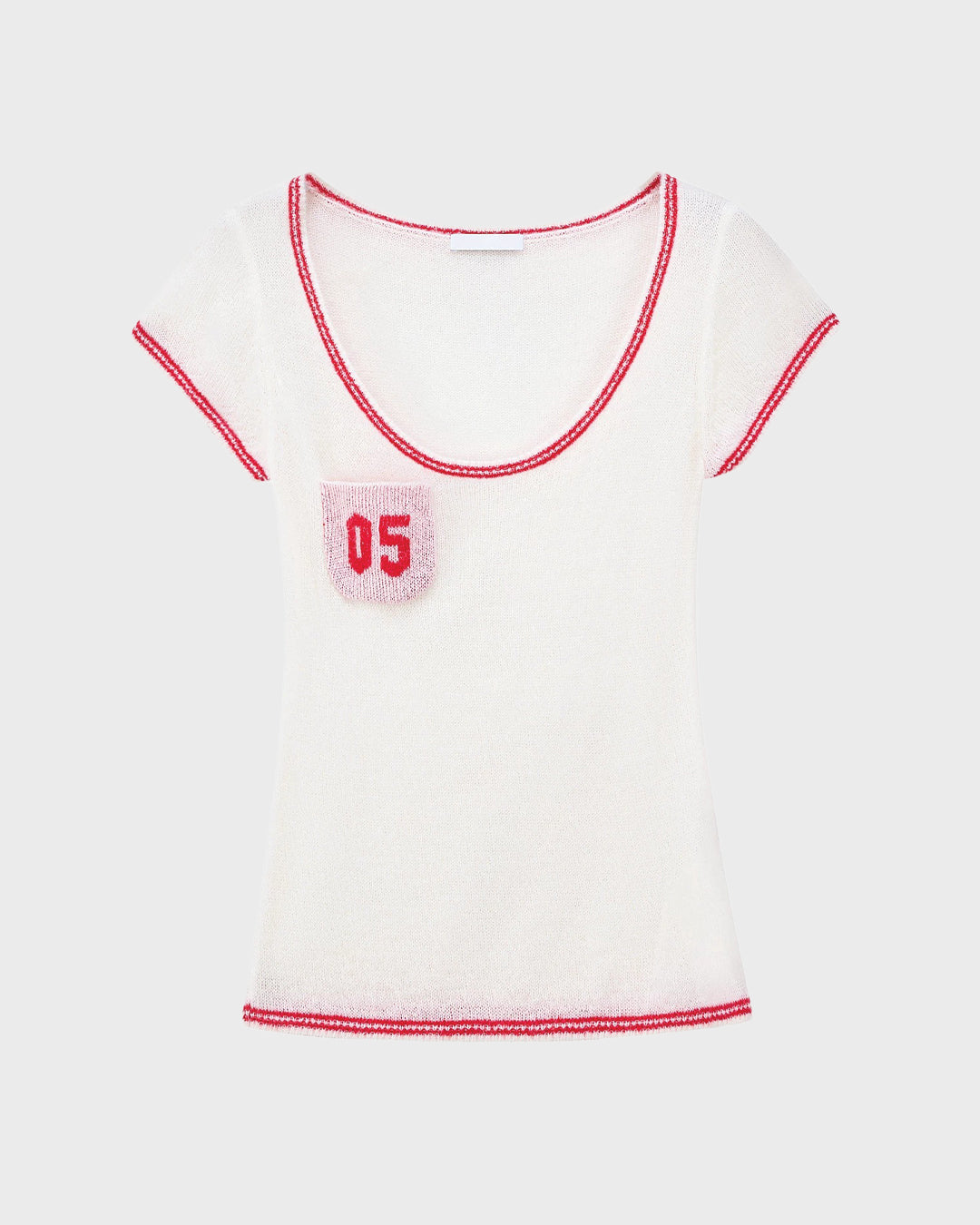 Contrast Trim Knit Tee