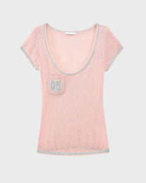 Contrast Trim Knit Tee