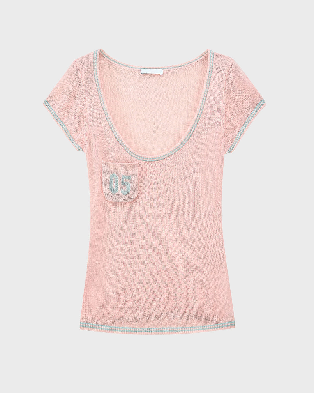 Contrast Trim Knit Tee