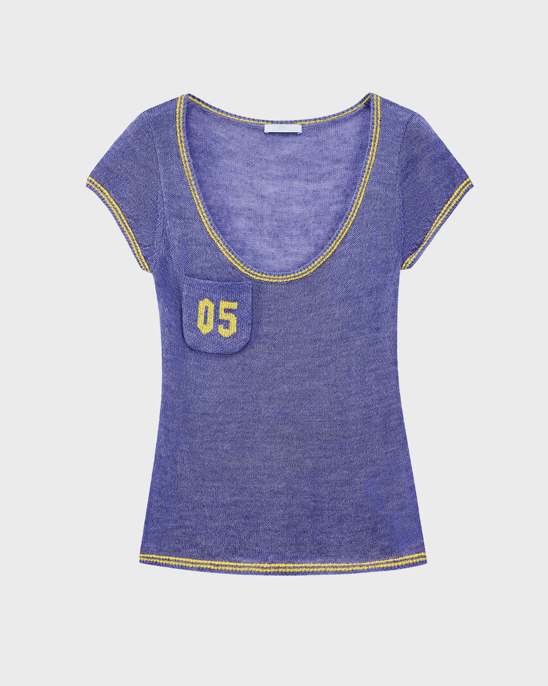 Contrast Trim Knit Tee