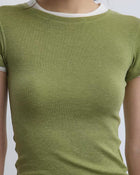 Lace Edge Ringer Tee